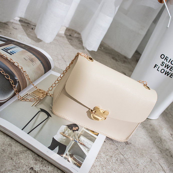 【DPS1688】595-女包2020新款锁扣链条小方包时尚休闲单肩手机包赠品礼品小包包