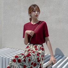 Muatkan imej ke dalam penonton Galeri, 【DPS1688】T1702RX-短袖2020年新款网红t恤女ins超火夏季女装韩版纯色休闲上衣白色潮
