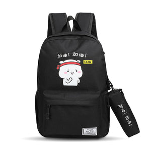 【DPS1688】618-学生背包2020新款加油卡通印花双肩包背包时尚大容量舒适书包新潮