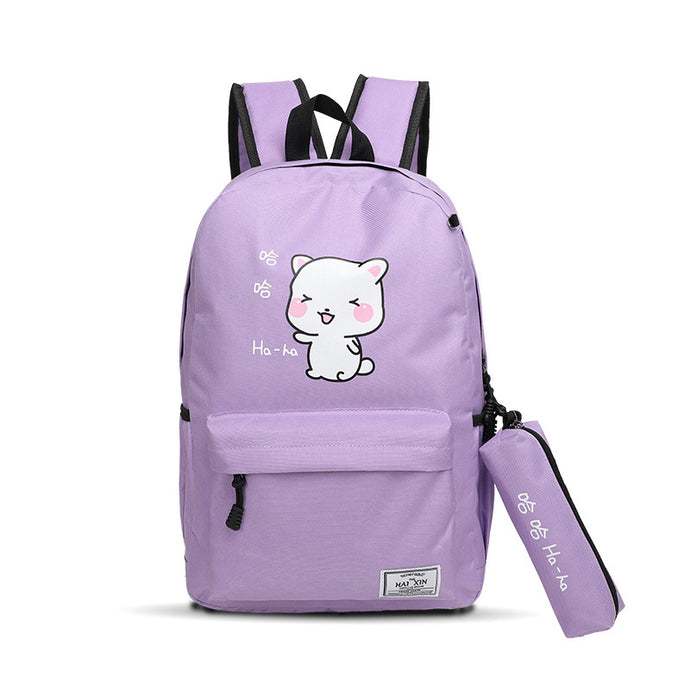 【DPS1688】620-学生背包2020新款加油卡通印花双肩包背包时尚大容量舒适书包现货