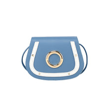Muat gambar ke penampil Galeri, 【DPS1688】624-女包2020新款铁圈撞色单肩马鞍包时尚休闲手机包学院风现货小包包
