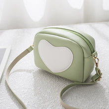 Muat gambar ke penampil Galeri, 【DPS1688】622-女包2020新款纳帕纹桃心撞色单肩小方包时尚休闲手机包零钱包现货
