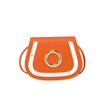 Muat gambar ke penampil Galeri, 【DPS1688】624-女包2020新款铁圈撞色单肩马鞍包时尚休闲手机包学院风现货小包包
