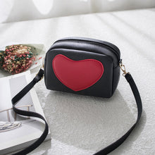 Muat gambar ke penampil Galeri, 【DPS1688】622-女包2020新款纳帕纹桃心撞色单肩小方包时尚休闲手机包零钱包现货
