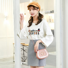 Muat gambar ke penampil Galeri, 【DPS1688】624-女包2020新款铁圈撞色单肩马鞍包时尚休闲手机包学院风现货小包包
