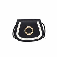 Muat gambar ke penampil Galeri, 【DPS1688】624-女包2020新款铁圈撞色单肩马鞍包时尚休闲手机包学院风现货小包包
