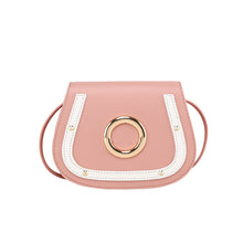 Muat gambar ke penampil Galeri, 【DPS1688】624-女包2020新款铁圈撞色单肩马鞍包时尚休闲手机包学院风现货小包包
