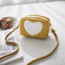 Muat gambar ke penampil Galeri, 【DPS1688】622-女包2020新款纳帕纹桃心撞色单肩小方包时尚休闲手机包零钱包现货
