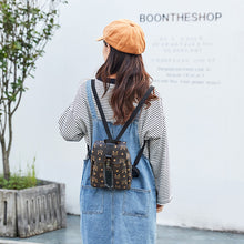 Muat gambar ke penampil Galeri, 【DPS1688】628-女包2020新款印花搭扣抽带小背包时尚休闲手机包赠品礼品双肩包潮
