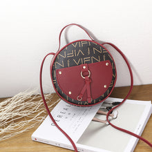 Muat gambar ke penampil Galeri, 【DPS1688】636-女士包袋2020新款印花捆条撞色吊丝小圆包时尚休闲手机包礼品小包
