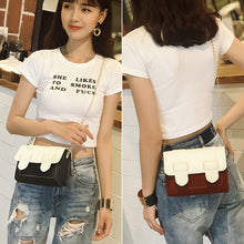 將圖片載入圖庫檢視器 【DPS1688】640-女包2020新款搭扣亮片撞色链条小方包多色选择时尚休闲手机包现货
