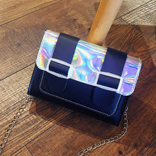 將圖片載入圖庫檢視器 【DPS1688】640-女包2020新款搭扣亮片撞色链条小方包多色选择时尚休闲手机包现货
