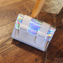 將圖片載入圖庫檢視器 【DPS1688】640-女包2020新款搭扣亮片撞色链条小方包多色选择时尚休闲手机包现货
