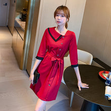 โหลดรูปภาพลงในเครื่องมือใช้ดูของ Gallery 【DPS1688】L1394RX-法式连衣裙女2020夏季新款韩版气质淑女短裙修身显瘦收腰流行裙子
