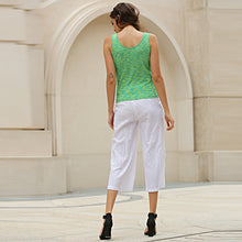 Muat gambar ke penampil Galeri, Simple Scoop Collar Sleeveless Cotton Blend Women Tank Top
