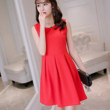 將圖片載入圖庫檢視器 【DPS1688】073RX-2020春夏新款韩版显瘦纯色女装修身大码无袖时尚百搭连衣裙
