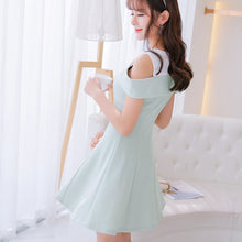 Muat gambar ke penampil Galeri, 【DPS1688】105RX-2020春夏新款大码韩版短袖百搭连衣裙女时尚显瘦拼接打底裙
