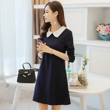 將圖片載入圖庫檢視器 【DPS1688】W333Q-2020春夏新款韩版女装时尚修身显瘦娃娃领长袖连衣裙打底裙
