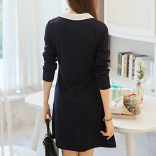 將圖片載入圖庫檢視器 【DPS1688】W333Q-2020春夏新款韩版女装时尚修身显瘦娃娃领长袖连衣裙打底裙
