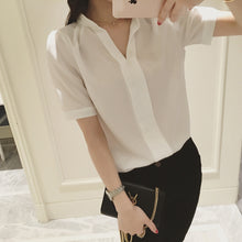 將圖片載入圖庫檢視器 【DPS1688】C8803-2020春装新款韩版女装打底衫长袖雪纺衫修身大码白衬衫上
