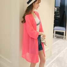 โหลดรูปภาพลงในเครื่องมือใช้ดูของ Gallery 【DPS1688】F0999-防晒衣2020新款春夏季女装雪纺衫韩版女士薄空调衫打底衫上衣
