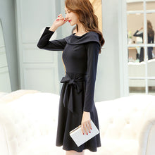 Muat gambar ke penampil Galeri, 【DPS1688】L424RX-2020韩版春夏新款时尚大码百搭长袖纯色潮流显瘦休闲连衣裙
