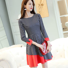 Load image into Gallery viewer, 【DPS1688】L425RX-2020春夏新款韩版修身女装大码休闲淑女长袖纯色打底连衣裙
