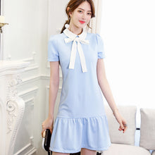 โหลดรูปภาพลงในเครื่องมือใช้ดูของ Gallery 【DPS1688】L553RX-2020春夏新款韩版大码显瘦百搭短袖女装时尚休闲潮流连衣裙
