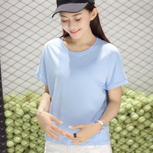 Muatkan imej ke dalam penonton Galeri, 【DPS1688】T629RX-2020春夏新款时尚百搭韩版女装大码显瘦纯色潮流休闲T恤
