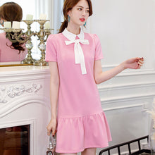 โหลดรูปภาพลงในเครื่องมือใช้ดูของ Gallery 【DPS1688】L553RX-2020春夏新款韩版大码显瘦百搭短袖女装时尚休闲潮流连衣裙
