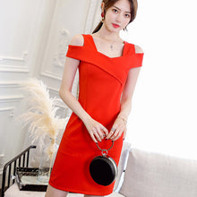 Muat gambar ke penampil Galeri, 【DPS1688】L562RX-2020春夏新款大码显瘦时尚休闲百搭潮流女装韩版修身连衣裙
