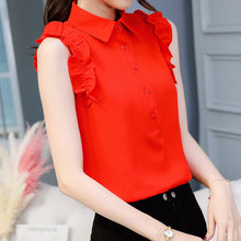 โหลดรูปภาพลงในเครื่องมือใช้ดูของ Gallery 【DPS1688】C602RX-2020春夏新款韩版女装显瘦衬衫时尚百搭衬衣休闲纯色雪纺衫
