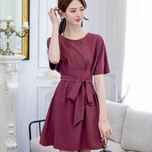 โหลดรูปภาพลงในเครื่องมือใช้ดูของ Gallery 【DPS1688】L541RX-2020春夏新款韩版大码显瘦时尚女装休闲百搭修身纯色连衣裙
