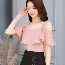 โหลดรูปภาพลงในเครื่องมือใช้ดูของ Gallery 【DPS1688】C595RX-2020春夏女款韩版大码衬衫时尚长袖衬衣休闲百搭修身雪纺衫
