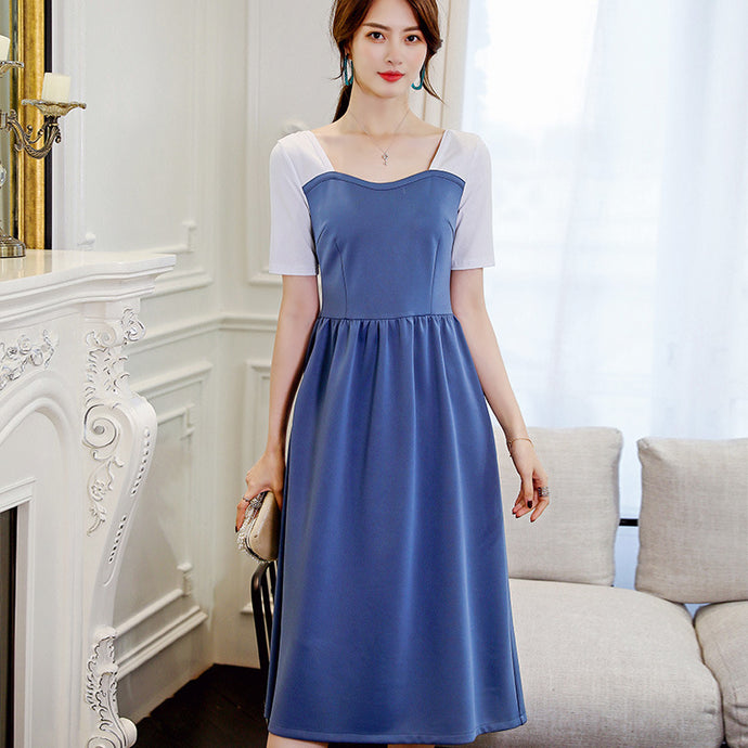 【DPS1688】L544RX-2020春夏韩版女装新款时尚短袖潮流休闲修身大码百搭连衣裙