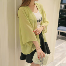 โหลดรูปภาพลงในเครื่องมือใช้ดูของ Gallery 【DPS1688】F0702-2020春夏新款韩版潮流女装休闲宽松时尚上衣防晒衫开衫
