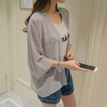 โหลดรูปภาพลงในเครื่องมือใช้ดูของ Gallery 【DPS1688】F0702-2020春夏新款韩版潮流女装休闲宽松时尚上衣防晒衫开衫
