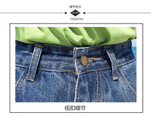 将图片加载到图库查看器，【DPS1688】D8811-好质量牛仔短裤女夏2020新款韩版高腰显瘦宽松阔腿a字热裤-20200529
